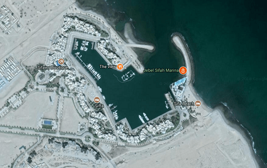 Vista satélite Sifah Marina