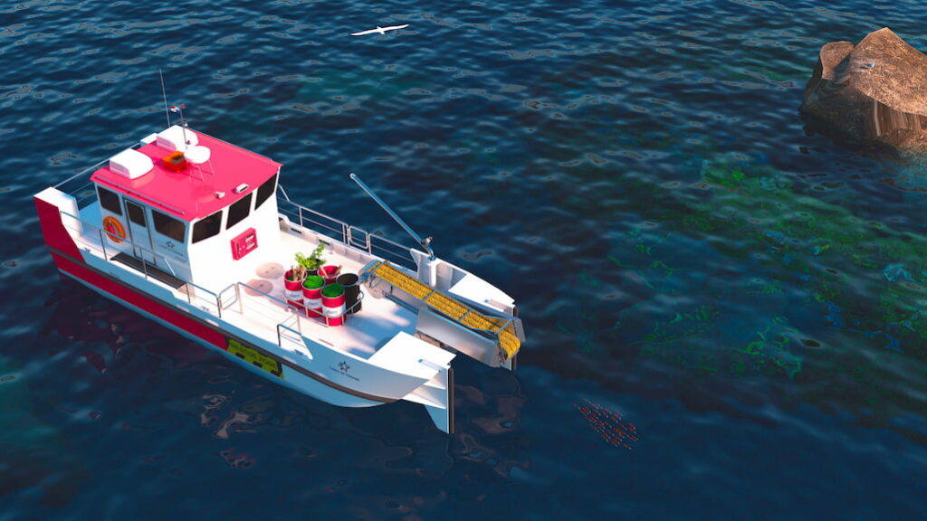 Render Oil Spill response vessel Render